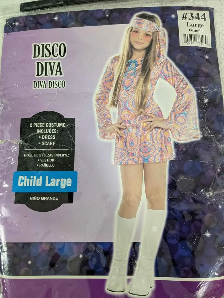 Child's large never used disco costume image indicator(2)