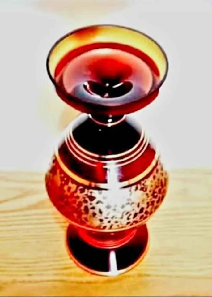 Vtg. Italian Vecchia Murano Amethyst Purple Vase image indicator(6)