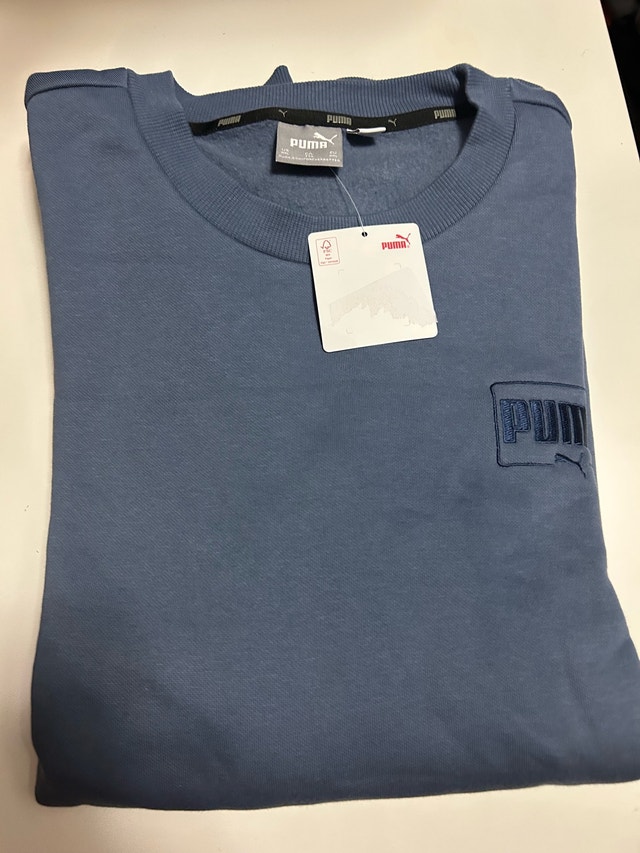 Brand New Puma Blue Crew Neck Fleece Sweatshirt - photo 5