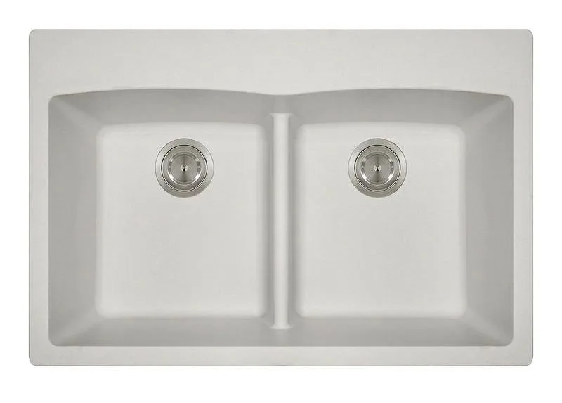 NEW Polaris P218TW Double Bowl TruGranite Sink thumbnail