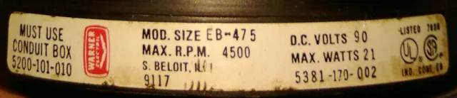 WARNER ELECTRIC 5200101010 BRAKE Call Text 705-440-9159 image indicator(3)