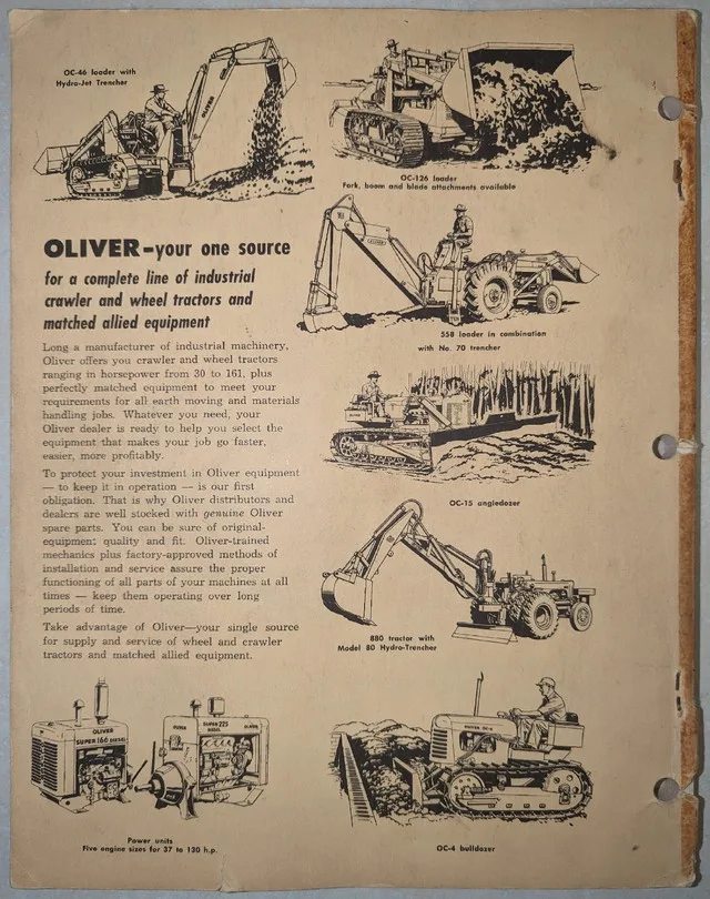 Oliver AD Crawler Tractor Parts Catalog Book image indicator(3)