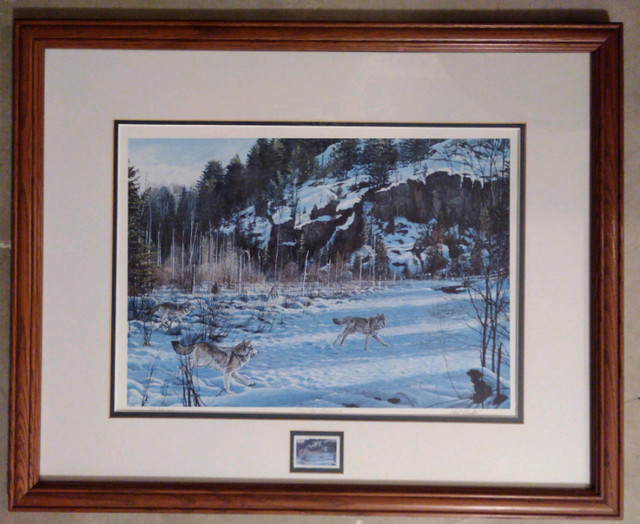 Stamp collecting signed artist painting of stamp original