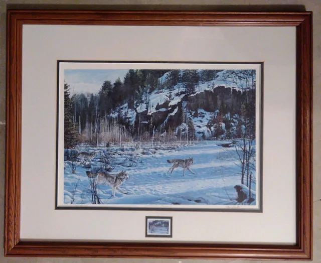 Signed Print ( Family Pursuit) Canadian Artist Paul Rankin thumbnail