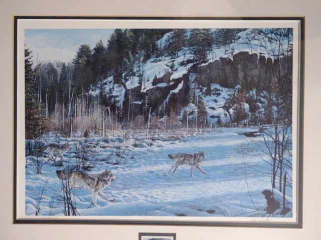 Signed Print ( Family Pursuit) Canadian Artist Paul Rankin image indicator(2)