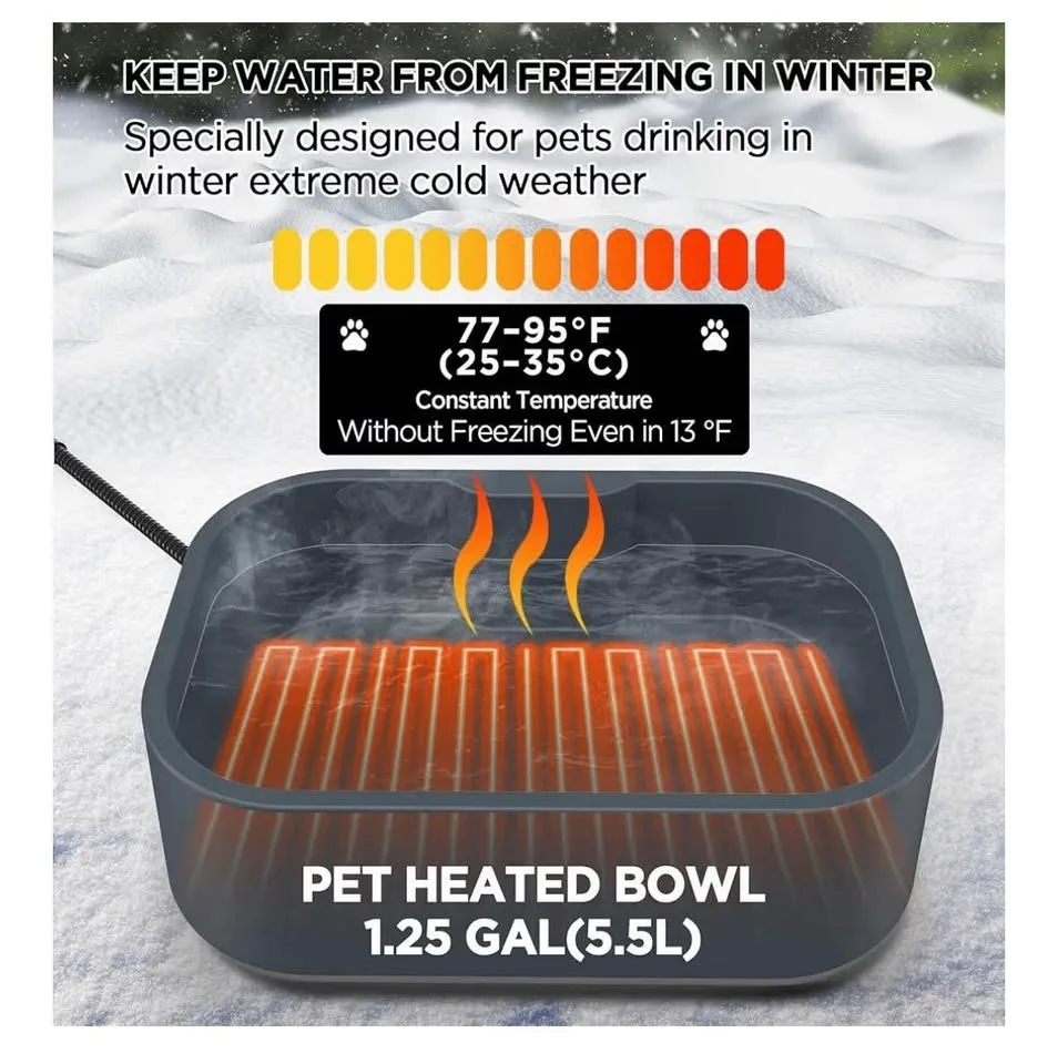 Pet heated food and water bowl image indicator(2)