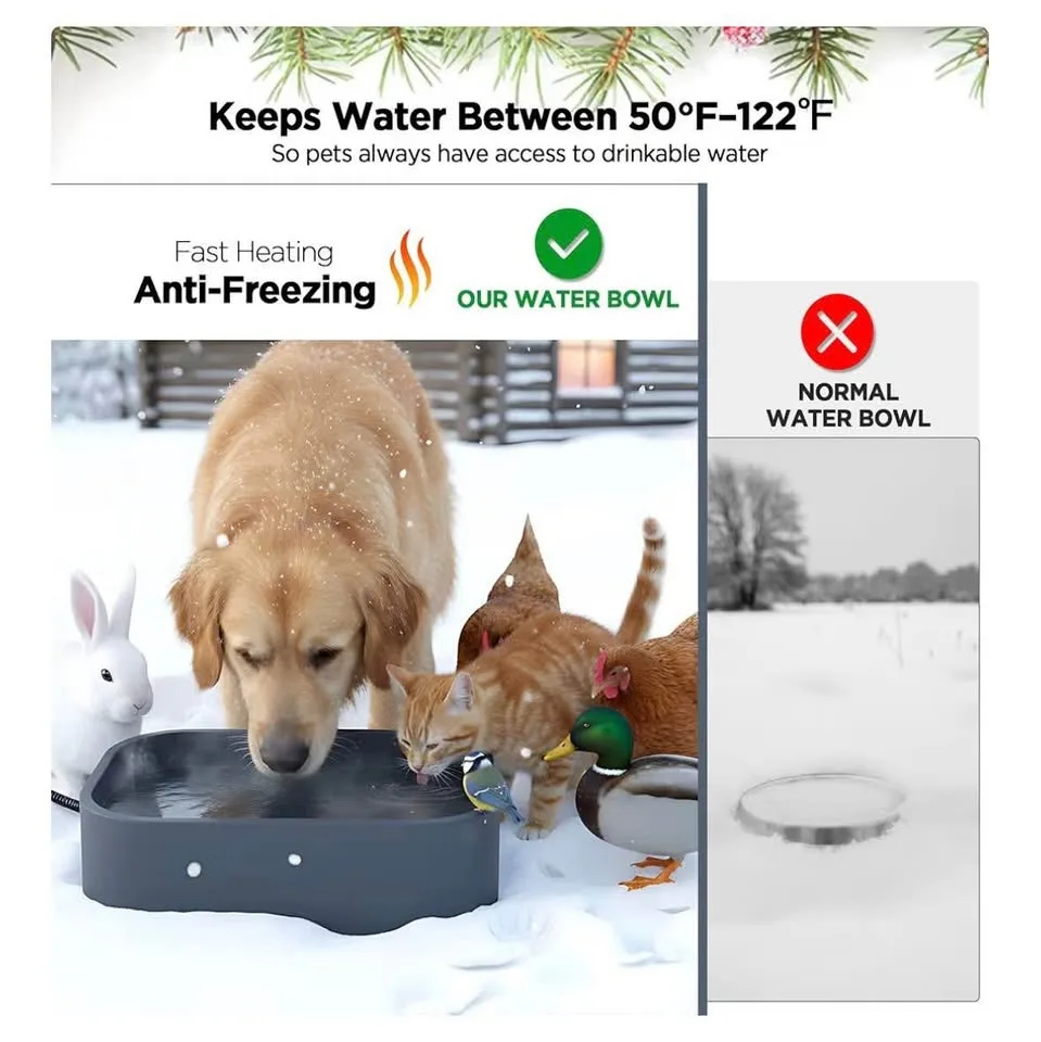 Pet heated food and water bowl image indicator(3)