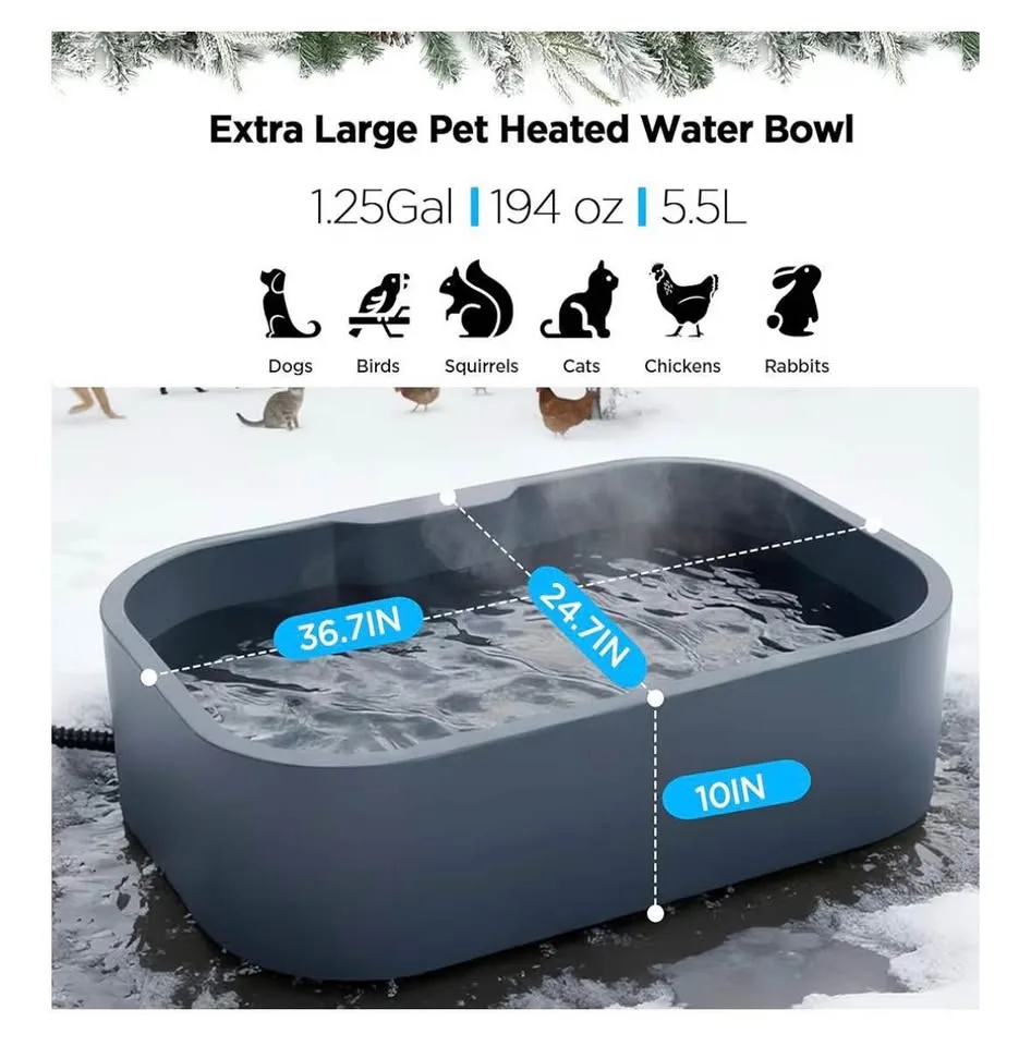 Pet heated food and water bowl image indicator(5)