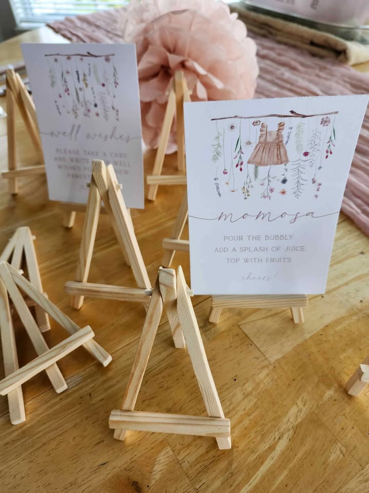 10 Mini Easel Set - Great Deal, Baby or Bridal Shower - photo 2
