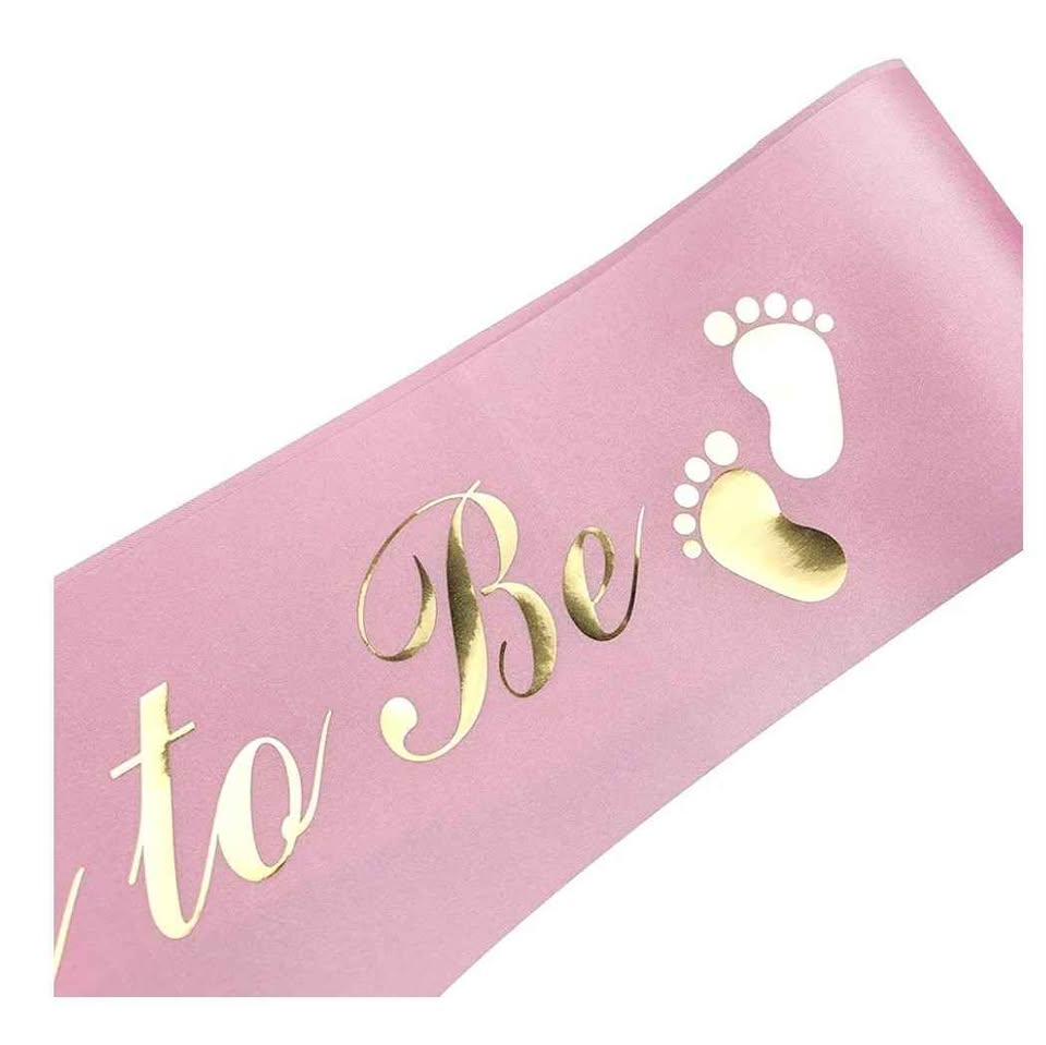 Baby Shower Essential, Mommy to Be Sash & Daddy to Be Badge - photo 3