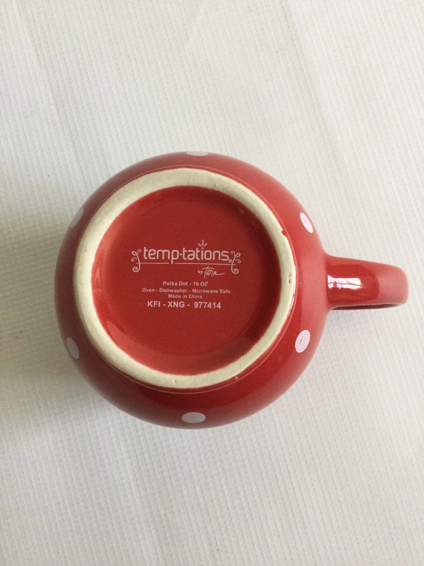 Temp-Tations Red and White Polka Dot Mug Dining Essential image indicator(4)