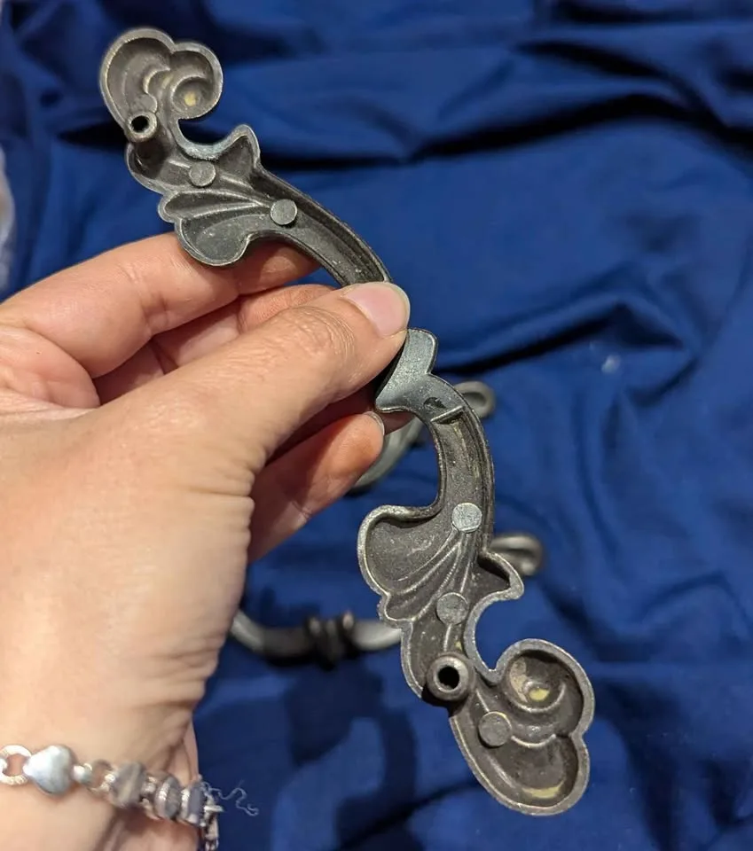 Set of 3 Vintage Brass Drawer Pulls image indicator(3)