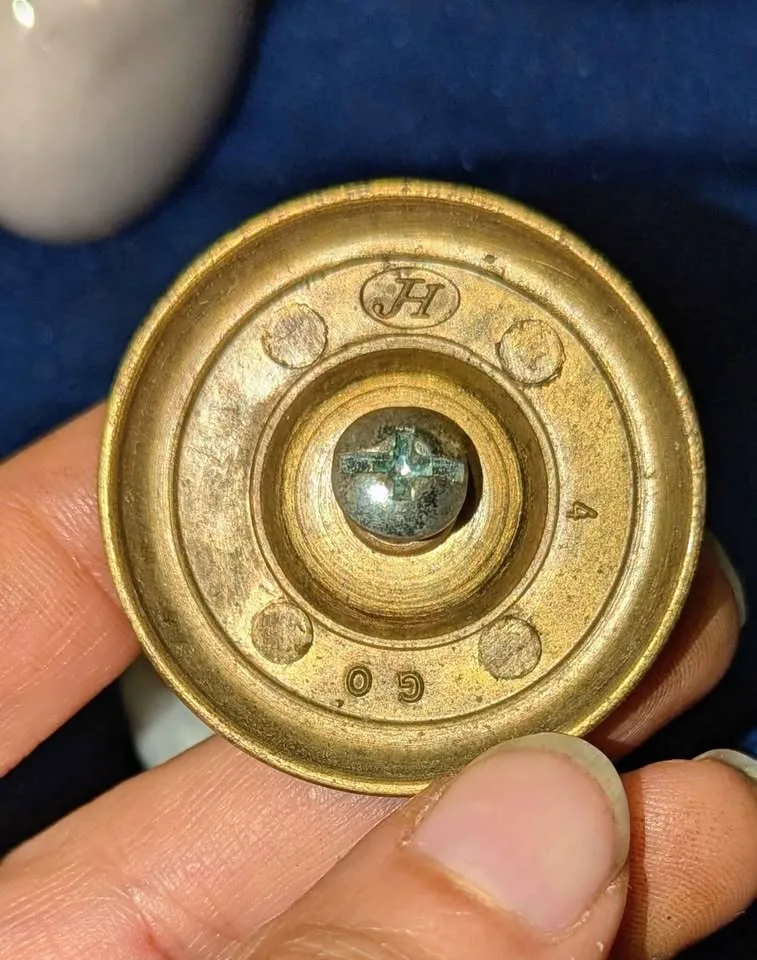 Vintage Marble & Brass Drawer Knobs – Set of 3 (1960s-70s) image indicator(3)