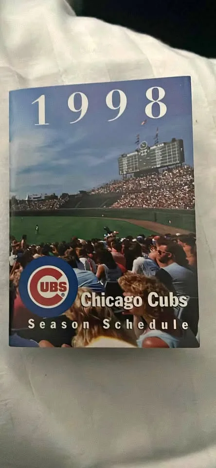 1998 Chicago Cubs Pocket Schedule - Unused Condition thumbnail
