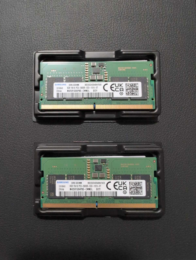 16GB - 2 x 8GB DDR5 SODIMM 5600 Laptop RAM kit