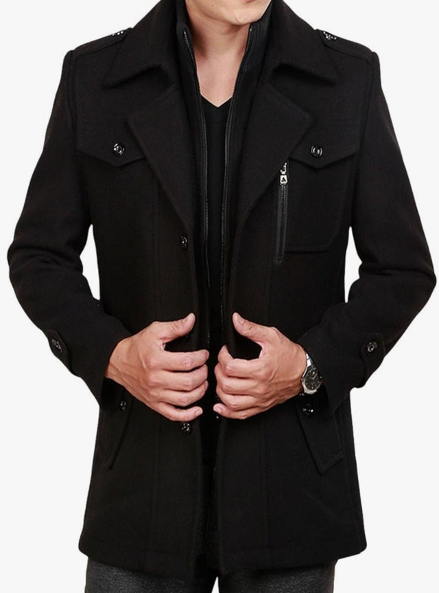 Warm Quilted Lined Coat-Size L
