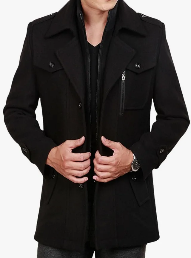 Warm Quilted Lined Coat-Size L thumbnail