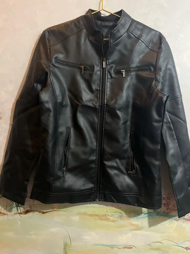 Faux Leather Jacket-Size L thumbnail