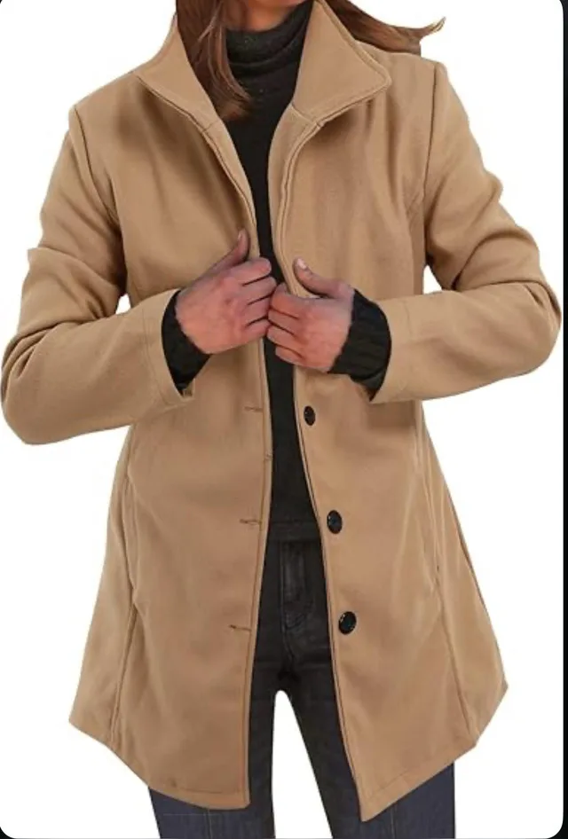 Classic Long Coat for Women! Size L thumbnail