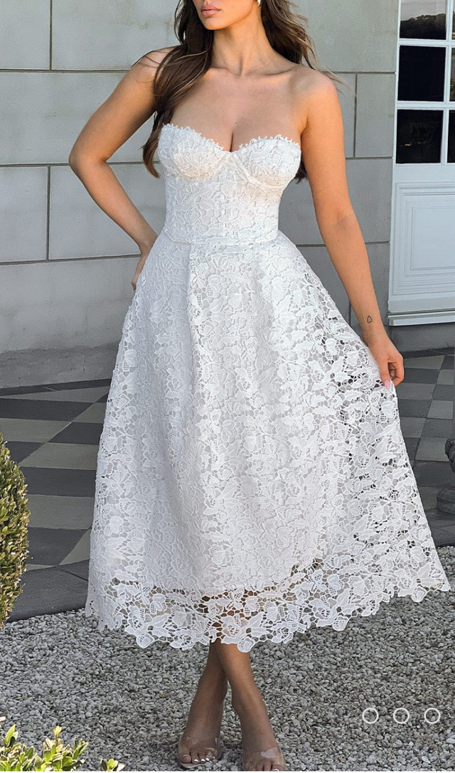Club L London White Lace Dress