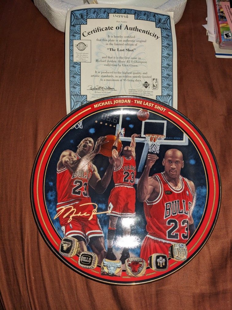Michael Jordan Commemorative Plate The Last Shot