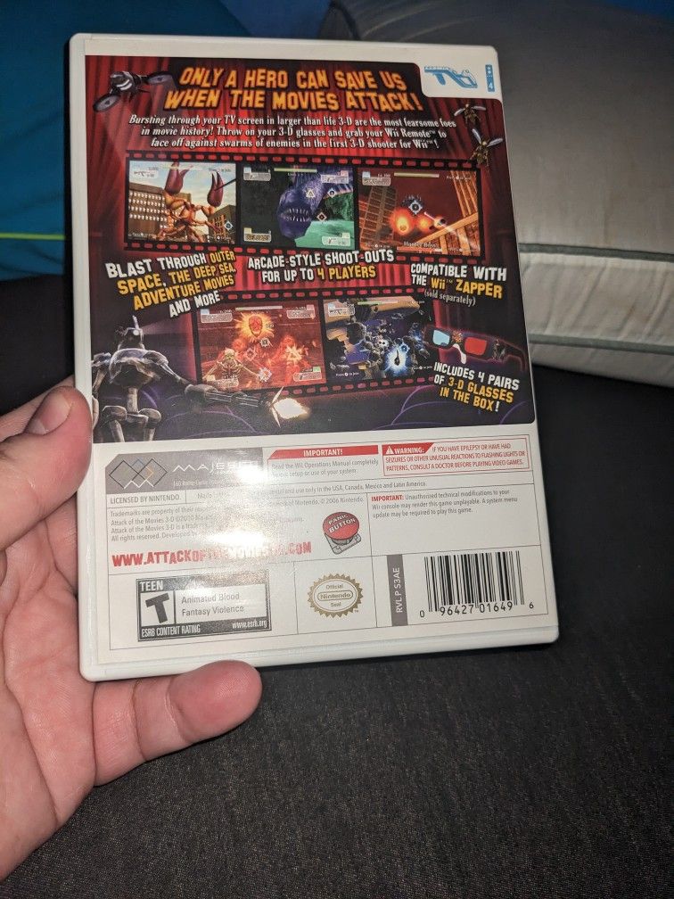 Nintendo Wii Attack Of The Movies 3D Game - photo 3
