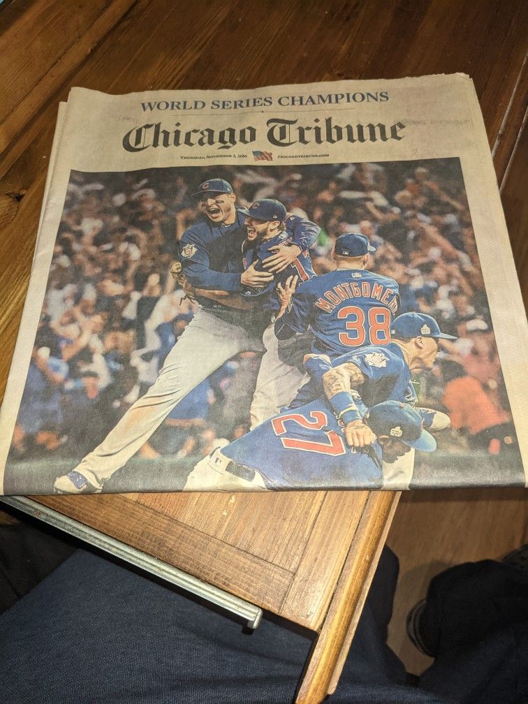 Cubs World Series Champions Newspaper