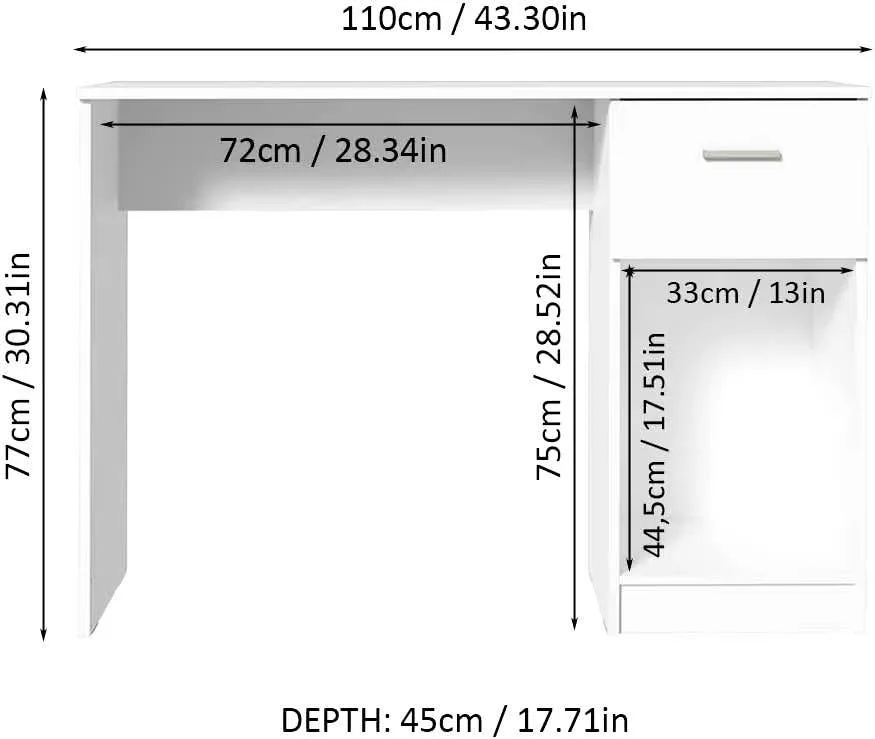 Madesa Compact Computer Desk image indicator(4)