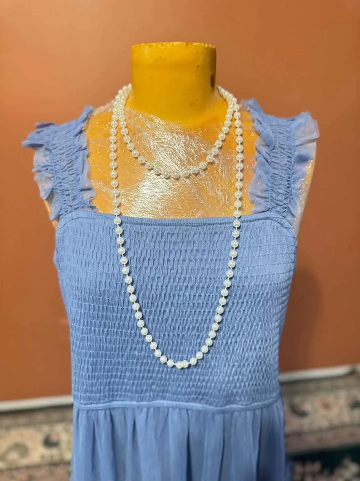 🎃 Brand New Size XL – PrettyGarden Light Blue Tiered Maxi Dress image indicator(2)