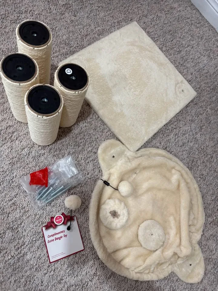 Hammock Tower with Scratching Posts; Heavily Used in Open Box image indicator(2)