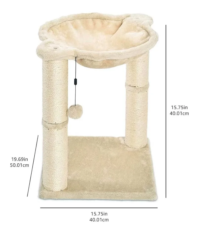 Hammock Tower with Scratching Posts; Heavily Used in Open Box image indicator(3)