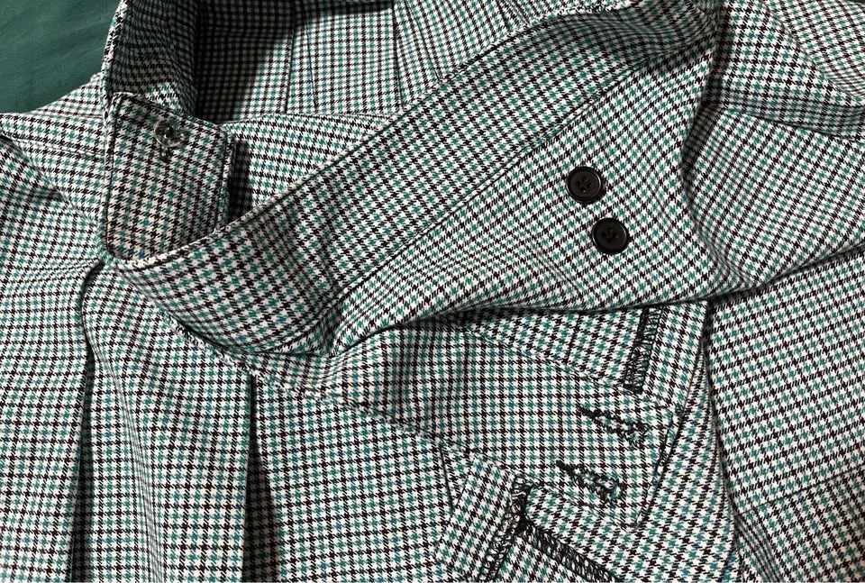 Asymmetrical Plaid Pleated Skirt image indicator(3)