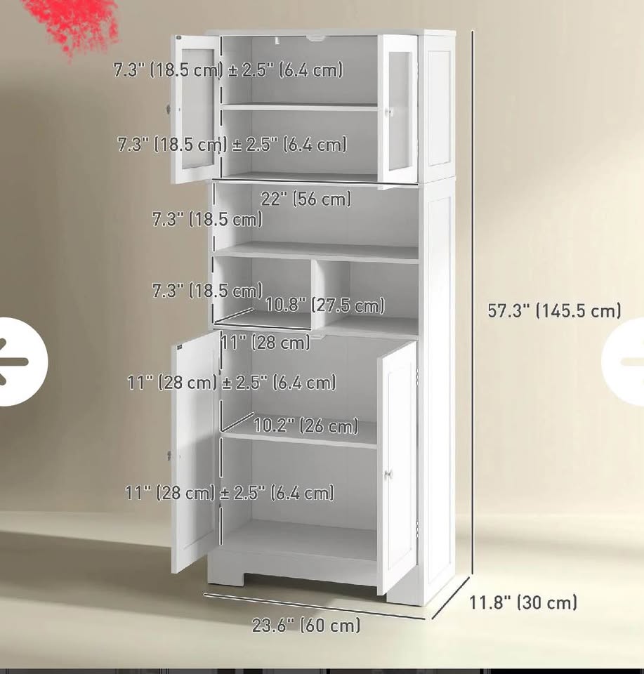 New 57” kitchen pantry cabinet - photo 3