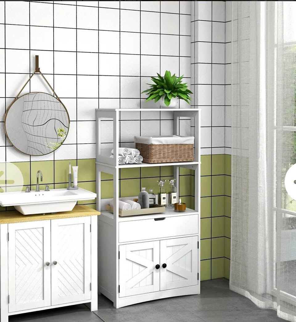 New bathroom storage pantry cabinet