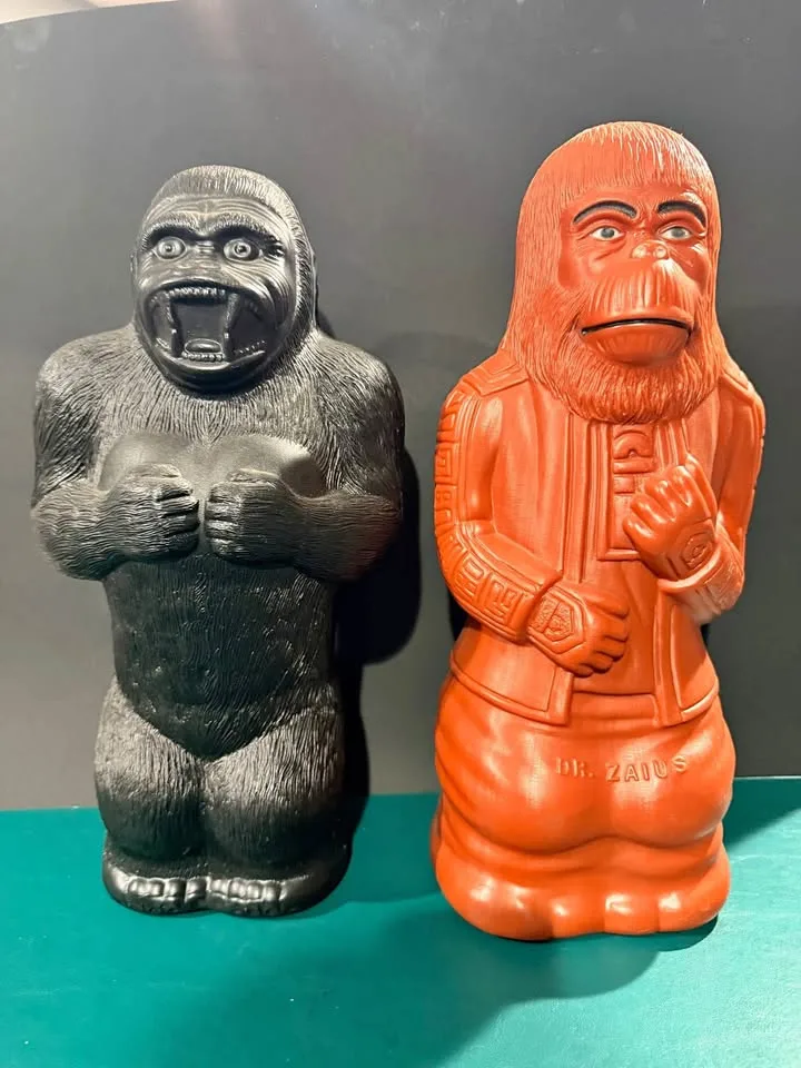 King Kong & Planet of the Apes Blowmold Banks - Lot of 2