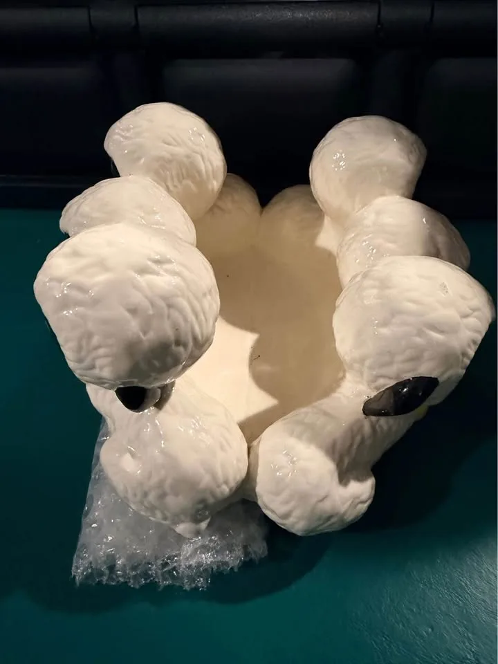 Handmade Baby Sheep Napkin or Trinket Holder, Ceramic image indicator(2)