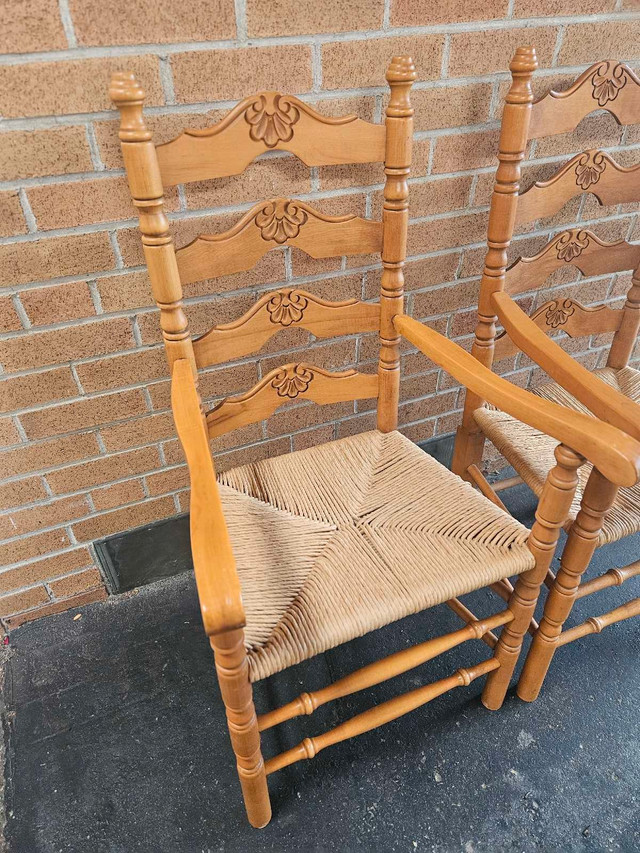 Ladder Back Rush Seat Armchairs - photo 2