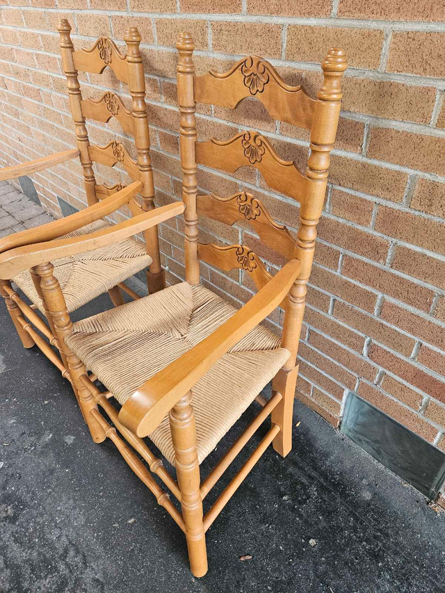Ladder Back Rush Seat Armchairs - photo 3