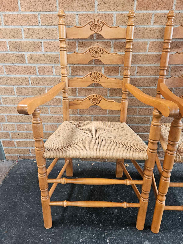 Ladder Back Rush Seat Armchairs - photo 4