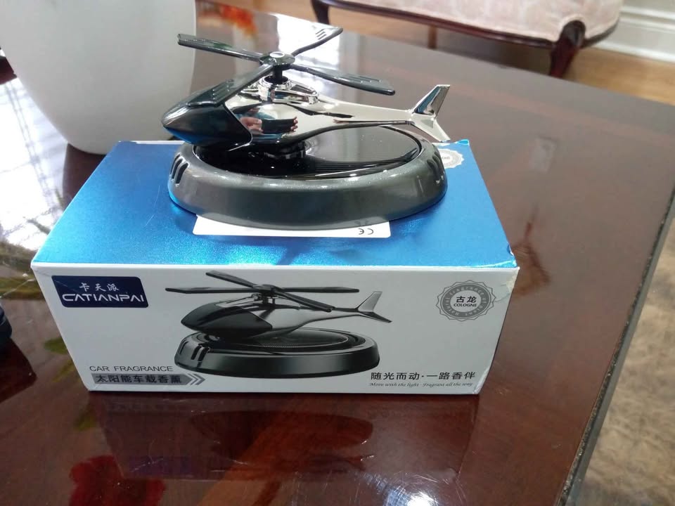 Car Air Freshener Solar Powered Helicopter - photo 2