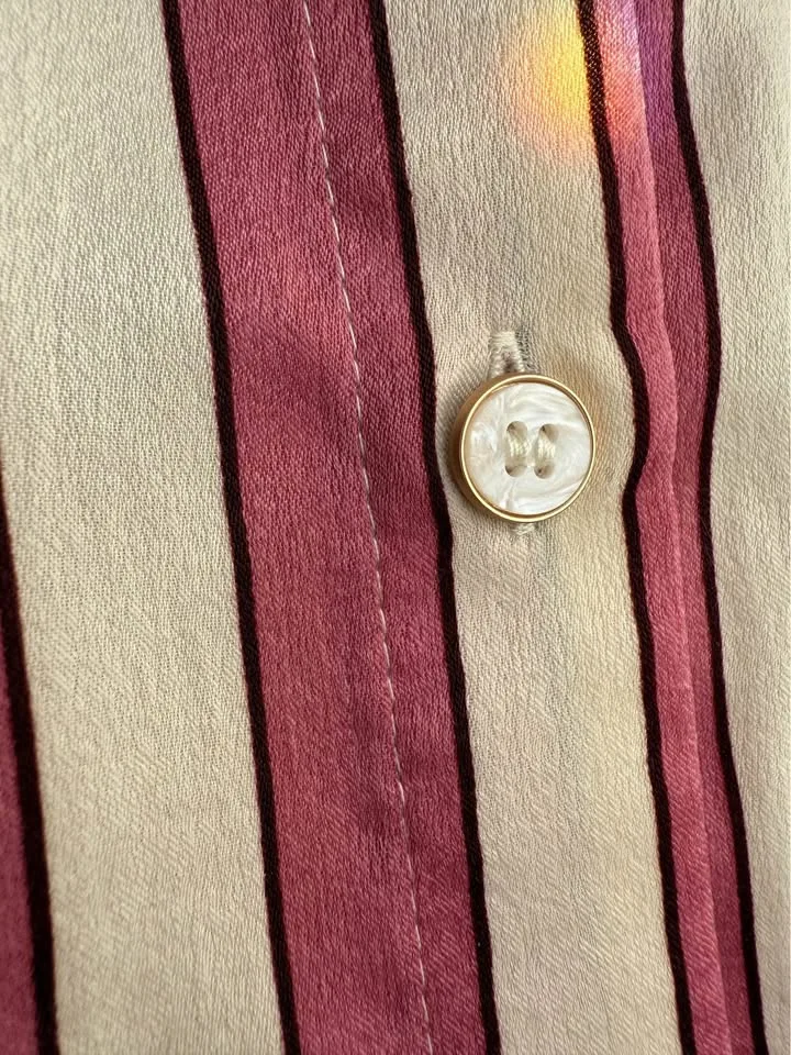 Zara satin striped blouse NWT image indicator(5)