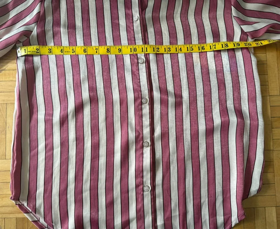 Zara satin striped blouse NWT image indicator(7)