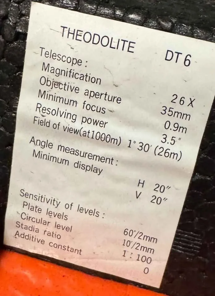 Sokkia DT 6 Theodolite Surveying Tool with tripod and case image indicator(5)