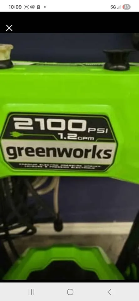 Pressure washer 2100 PSI image indicator(2)