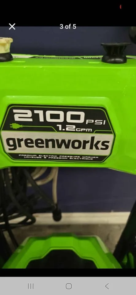 Pressure washer 2100 PSI image indicator(4)