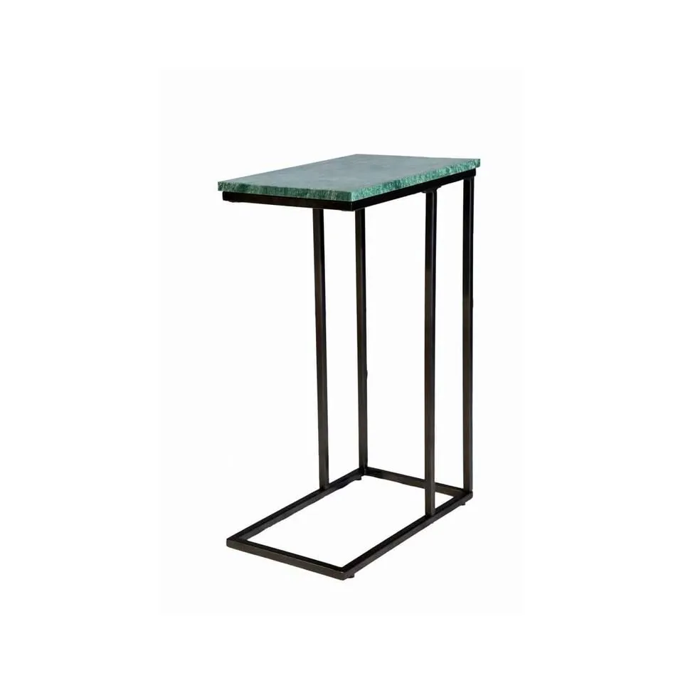 Marble C-Shaped Table with Metal Frame - 24" H image indicator(4)