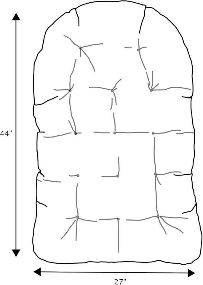 Egg chair cushion 44×27×4 inches image indicator(5)