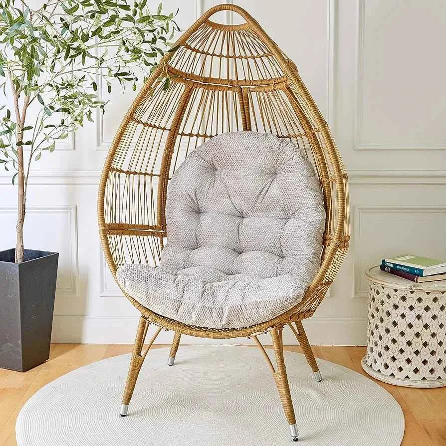 Egg chair cushion 44×27×4 inches image indicator(6)