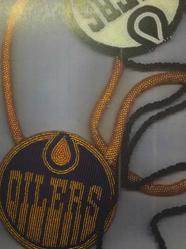 Handmade beaded oilers medallions and etc image indicator(3)