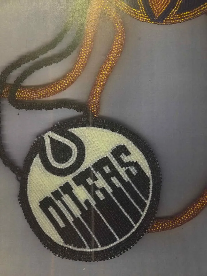 Handmade beaded oilers medallions and etc image indicator(4)